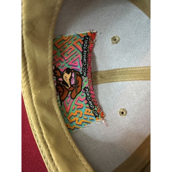 Findlay Rope Baseball Cap Snapback Hat Findlay Force Leather Patch Khaki Wine EX - Picture 4 of 4